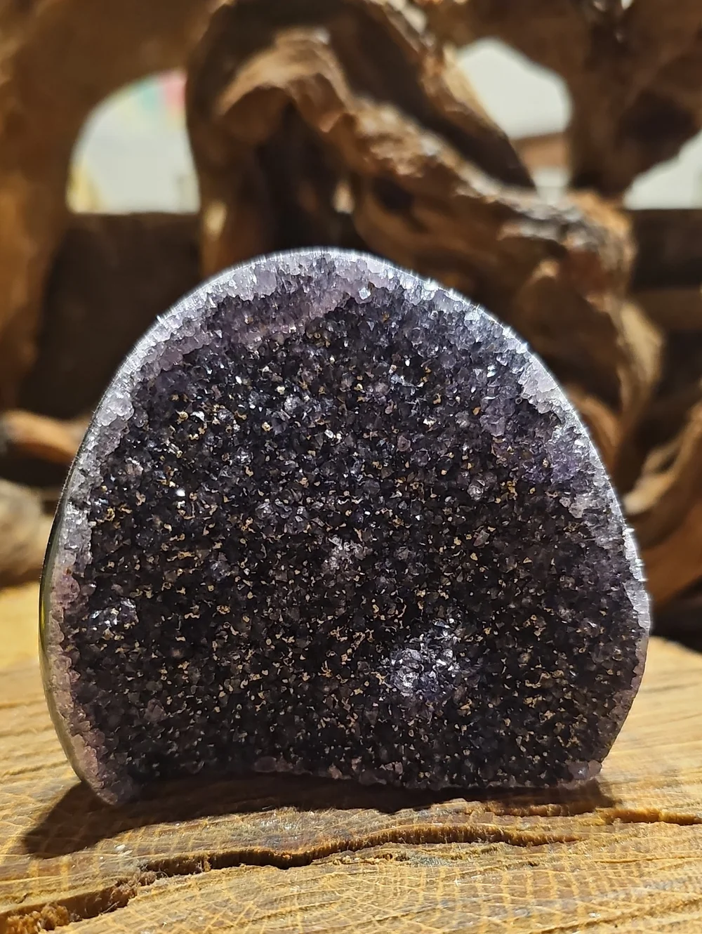 Amethyst Geode Crystal Decorative Accent - Purple
